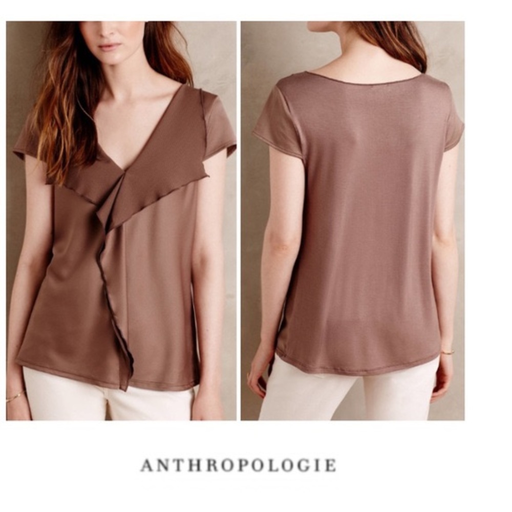 EUC! - Anthro | Meadow Rue Cascade Ruffle Top - Picture 2 of 9
